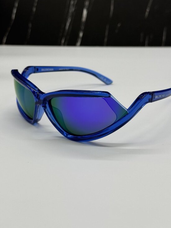 NEW BALENCIAGA BB0289S 004 BLUE GEOMETRIC SUNGLASSES BALENCIAGA EYEWEAR main image 11